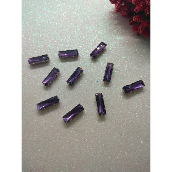 Стразы в цапах "Палочки" цв. фиолетовый, цена за 1 шт